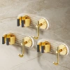 Mop wall-mounted clip hook, non-perforated mop broom, fixed hanging rack, acrylic bathroom and toilet storage details Picture